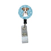 CAROLINES TREASURES Snowflake Jack Russell Terrier Retractable Badge Reel BB1636BR